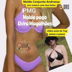 Imagem de capa para o Curso online Molde Conjunto Andressa (Top Aro Inteiro + Asa Delta)