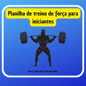 Imagem de capa para o Ebook Planilha de treino de força para iniciantes