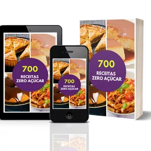 Imagem de capa para o Ebook 700 RECEITAS ZERO AÇÚCAR