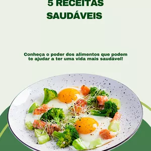 Imagem de capa para o Ebook 5 RECEITAS SAUDÁVEIS 