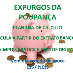 Imagem de capa para o Curso online EXPURGOS da POUPANÇA com essa planilha é possível calcular as diferenças das perdas inflacionárias dos planos econômicos anos 1980 e 90 perdas reconhecidas em ação coletiva julgada pelo STJ.