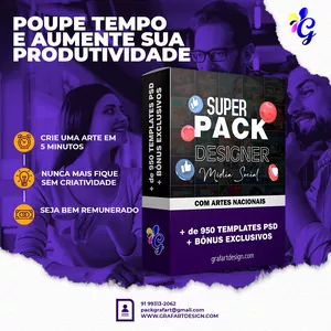 Imagem de capa para o Curso online Mega Pack Designer + Bônus 