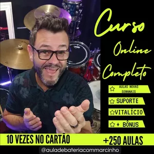 Imagem de capa para o Curso online Curso de bateria online do Marcinho