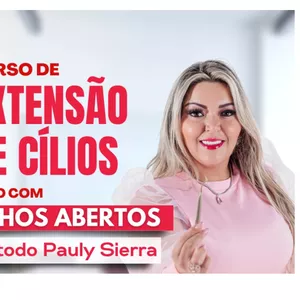 Imagem de capa para o Curso online Especialização de Extensão de Cílios feito com os OLHOS ABERTOS - ( 03 técnicas - Efeito Sereia, FOX e Delineado) 