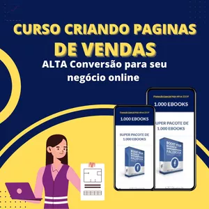 Imagem de capa para o Curso online Criando Páginas De Vendas Para E-books