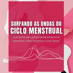 Imagem de capa para o Ebook Surfando as ondas do ciclo menstrual