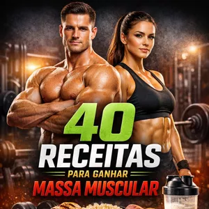 Imagem de capa para o Ebook 40 Receitas para Ganho de Massa