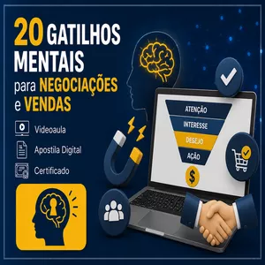 Imagem do curso 20 Gatilhos Mentais para negociações e vendas