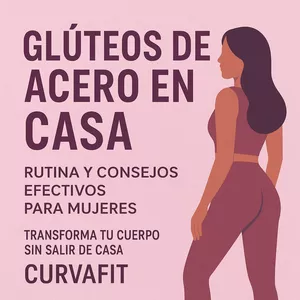 Imagen de portada para Ebook Glúteos de Acero en Casa by CurvaFit - Rutina en Casa para Mujeres