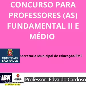 Imagem do curso CURSO PARA PROFESSORES (AS) FUNDAMENTAL II E MÉDIO