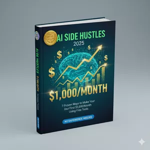 Cover image for Ebook AI Side Hustles 2025: 7 Proven Ways to Make Your First $1,000/Month Using Free Tools