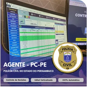Imagem de capa para o Ebook Planilha do Aprovado - PC-PE - Agente