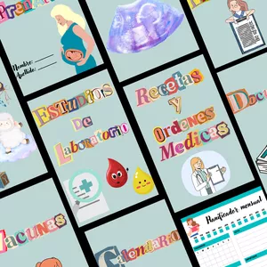 Imagen de portada para Ebook Plantillas editables carpeta prenatal / PDF listo para imprimir