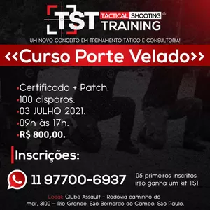 Imagem de capa para o Evento presencial Treinamento Tático de Tiro. 