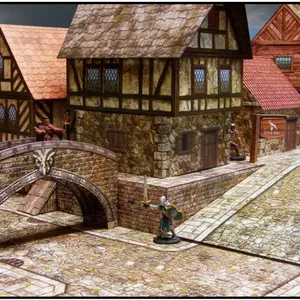 Imagem principal do produto Kit Cenários de RPG - Base e 3D - Vilas Medievais, Florestas, Masmorras..