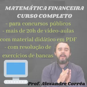 Imagem de capa para o Curso online Curso Completo de Matemática Financeira para Concursos