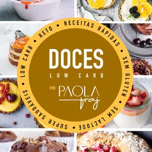Imagem de capa para o Ebook Ebook de Doces Low Carb Saudáveis