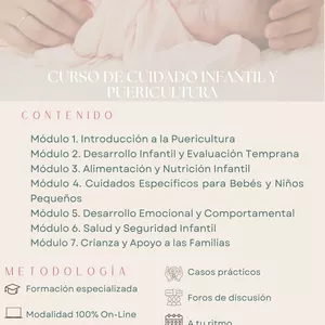 Imagen de portada para Curso online Curso de Cuidado Infantil y puericultura