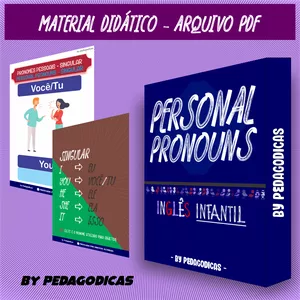 Imagem de capa para o Ebook Personal Pronouns - Material Didático (inglês infantil)