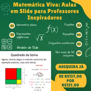 Imagem de capa para o Ebook Matemática Viva: Aulas em Slide para Professores Inspiradores