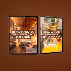 Imagem de capa para o Ebook Combo Ebooks Detalhamento da Iluminação do forro e da marcenaria