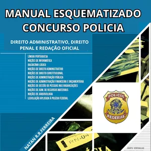 Imagem de capa para o Ebook MANUAL ESQUEMATIZADO CONCURSO POLICIA: DIREITO ADMINISTRATIVO, DIREITO PENAL E REDAÇÃO OFICIAL