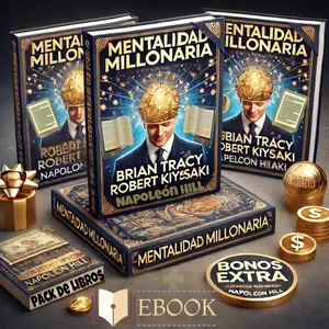 Imagen de portada para Curso online Mentalidad Millonaria: Pack de Libros Brian Tracy, Robert Kiyosaki y Napoleón Hill.