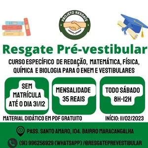 Imagem de capa para o Curso online Resgate Pré-vestibular