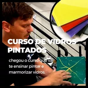 Curso de vidros pintados e marmorizados