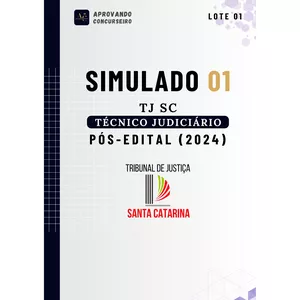 Imagem de capa para o Ebook 07 Simulados TJ SC - PÓS EDITAL 2024