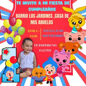 Imagen de portada para Ebook Tarjeta de cumpleaños de plim plim