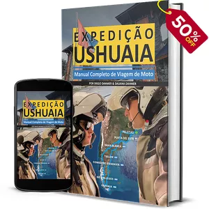 Imagem de capa para o Ebook Expedição Ushuaia: Manual Completo de Viagem de Moto