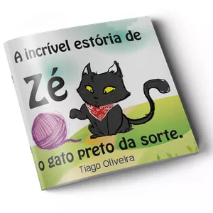 Imagem de capa para o Ebook Zé, O gato preto da sorte