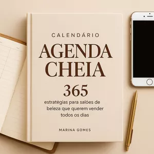 Imagem de capa para o Ebook Agenda Cheia 365 - O método diário para lotar o seu salão com Conteúdo Estratégico. 