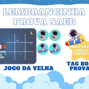 Imagem de capa para o Ebook 🌟Lembrancinha Prova Saeb🌟