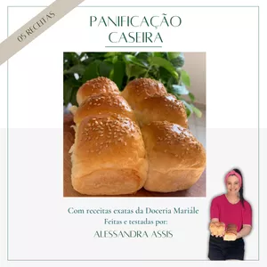 Imagem de capa para o Ebook 05 Receitas de Pães Caseiros - Feitas e Testadas por Alessandra Assis