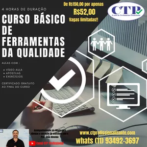 Imagem do curso CURSO DE FERRAMENTAS DA QUALIDADE