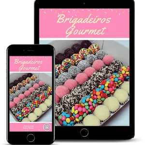 Imagem de capa para o Ebook Brigadeiros Gourmet Econômicos