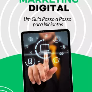 Imagem de capa para o Ebook Marketing Digital: Um Guia Passo a Passo para Iniciantes