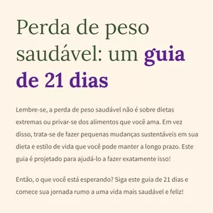 Imagem de capa para o Ebook Perda de peso saudável: um guia de 21 dias