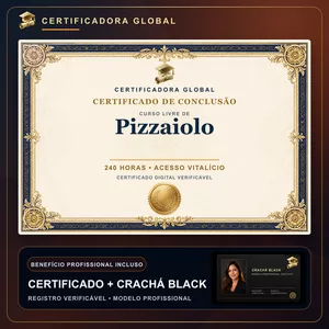 Curso 🔥 BOLSA 100% [APLICADA] - [MATRÍCULA] CURSO DE FORMAÇÃO EM PIZZAIOLO - ACESSO VITALÍCIO - CRACHÁ BLACK + REGISTRO - CASHBACK R$ 25 - BÔNUS APOSTILA EXTRA - CG