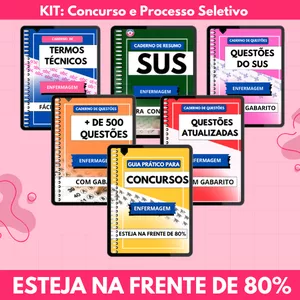 Imagem de KIT: Concurso e Processo Seletivo - Enfermagem criado por enfermagem aqui  na hotmart