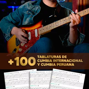 Imagen de portada para Curso online +100 Tablaturas de Cumbia Internacional y Cumbia Peruana