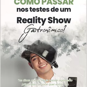 Imagem de capa para o Ebook Como passar nos testes de um reality show gastronômico