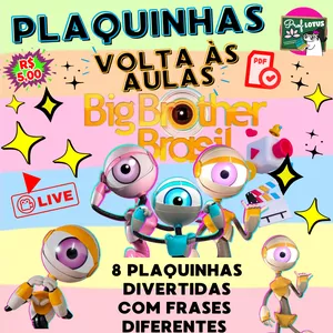 Imagem de capa para o Ebook PLAQUINHAS BBB VOLTA ÀS AULAS