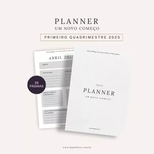 Imagem de capa para o Ebook Planner: Um Novo Começo (Primeiro Quadrimestre de 2025)