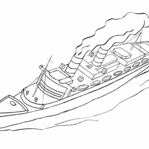 Imagem de capa para o Ebook 45 desenhos de barcos para colorir 