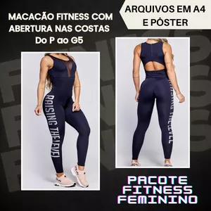 Imagem de capa para o Ebook Macacão Fitness com Abertura nas Costas - Molde em PDF 
