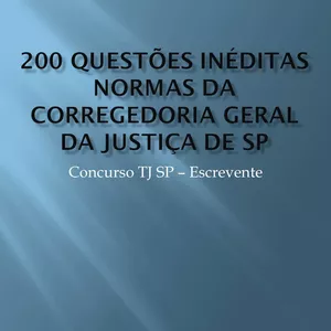 Imagem de capa para o Ebook Questões inéditas Normas da Corregedoria Geral da Justiça de São Paulo