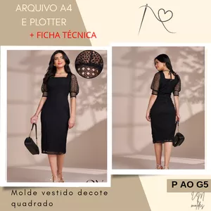 Imagem de capa para o Ebook MOLDE VESTIDO DECOTE QUADRADO 